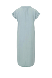 zusss sale Mousseline Doorknoop Jurk vergrijsd blauw