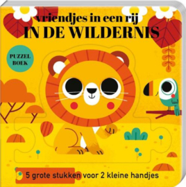 Boek Puzzelboek vriendjes in een rij - in de wildernis  | kartonnen puzzelboekje