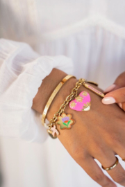 My Jewellery armband | art armband met verschillende bedels goud
