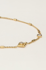 My jewellery armband tubes strass goud