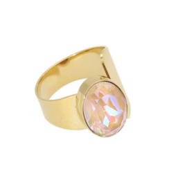 Camps & Camps ring Swarovski Cappuccino Delight Oval Ring