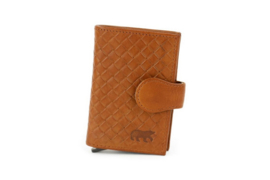 Bear design Pasjeshouder 'Elsie' cognac woven