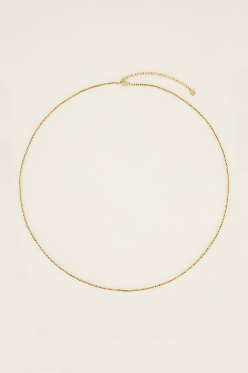 My jewellery Middellange ketting met platte schakels goud