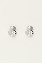 My Jewellery oorbellen | studs met 4 lijnen zilver