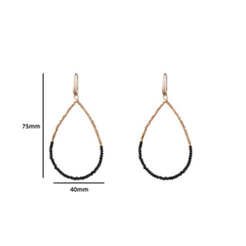 Elegant Beads Drop - 14K + red E3507-6