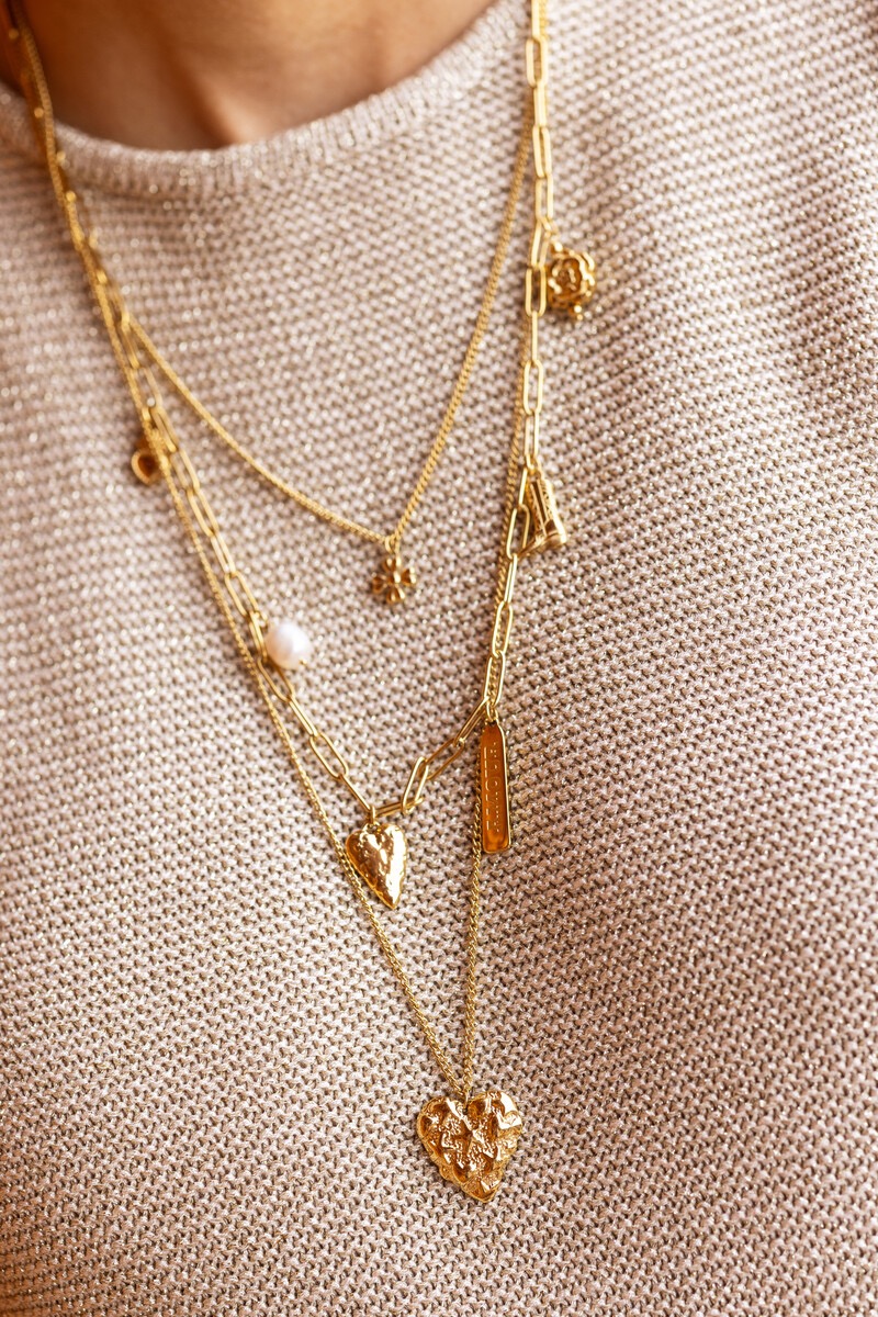 My jewellery Nomads driedubbele statement ketting goud