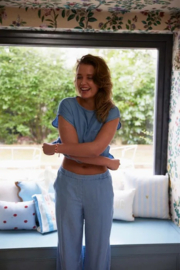 zusss tencel top lichte denim