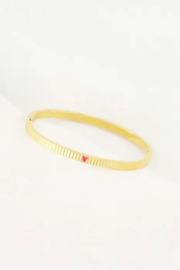 Zusss mooimakers bangle armband met hartje roze rood