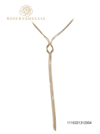 rose en camellia ketting knoop