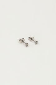 My jewellery oorbellen studs platte roos zilver