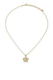 rose en camellia ketting bloem strass steentjes