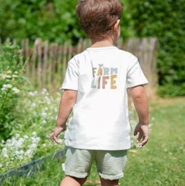 Little Dutch t-shirt korte mouw off white farm life
