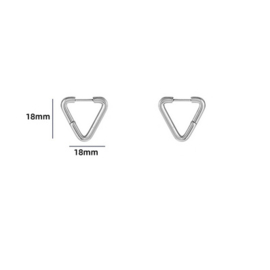 Go Dutch Label oorbellen | tiangle ring big zilver