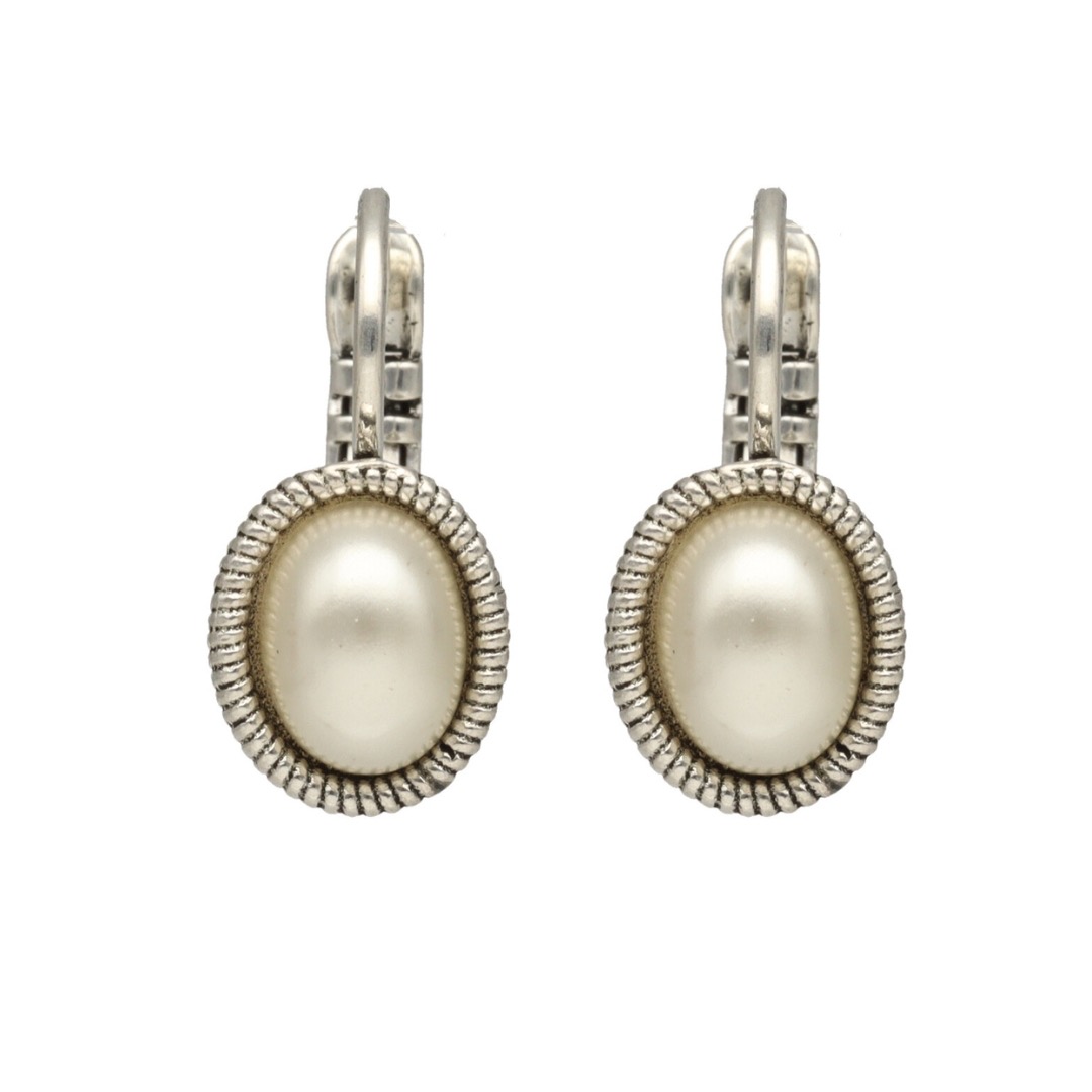 Camps & Camps oorbellen Pearl White
