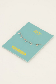 My Jewellery armband | zilver vintage armband met oranje kralen & muntjes