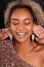My Jewellery oorhangers met ster & strass stenen | zilver*