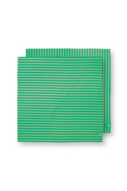 Pip Studio Set/2 Tea Towels Stripes Green 65x65cm