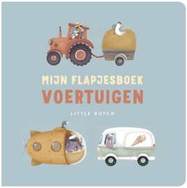 Little Dutch boek voertuigen | karton flapjesboekje
