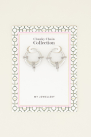 My jewellery oorbellen ronde schakel oorringen zilver