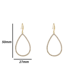 Go Dutch Label oorbellen Classic Drop - 14K + crystal