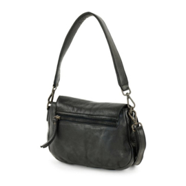Bear Design Klein schoudertasje met flap 'Paloma' black
