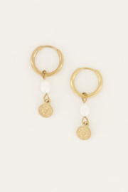 My Jewellery oorbellen | oorringen parel en munt goud
