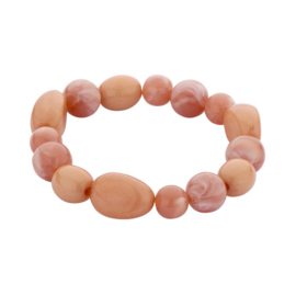 biba armband chunky kralen uni resin nude