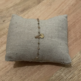 Go Dutch Label armband | fijne schakel roze goud.