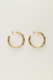 My Jewellery oorbellen chunky twist hoops goud