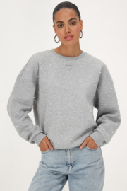 My Jewellerygrijze oversized sweater met parels