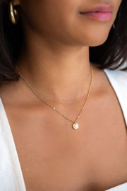 My jewellery Unconditional love necklace "hammered heart" goud