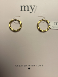 My Jewellery oorbellen basic oorringen twisted hoop goud