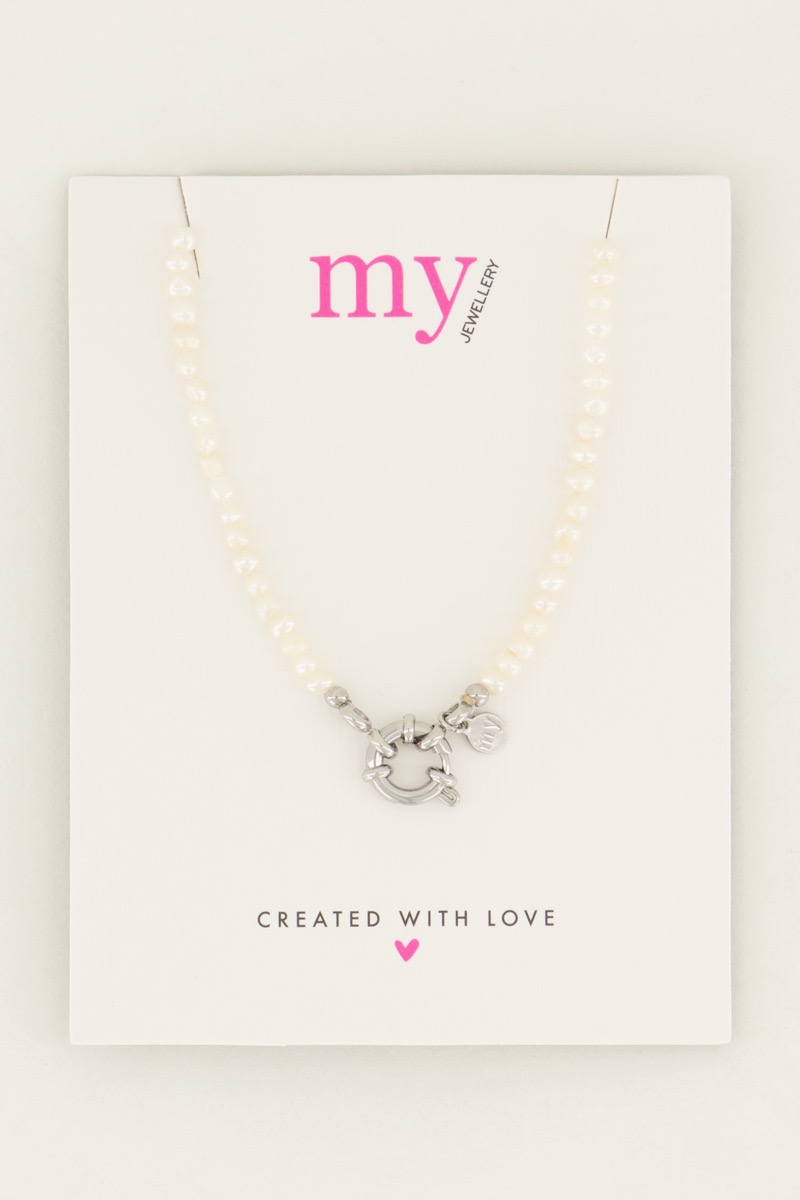 My Jewellery ketting | parelketting met slotje zilver