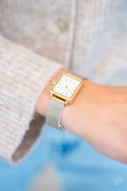 My Jewellery Vierkant horloge met multikleur schakelband