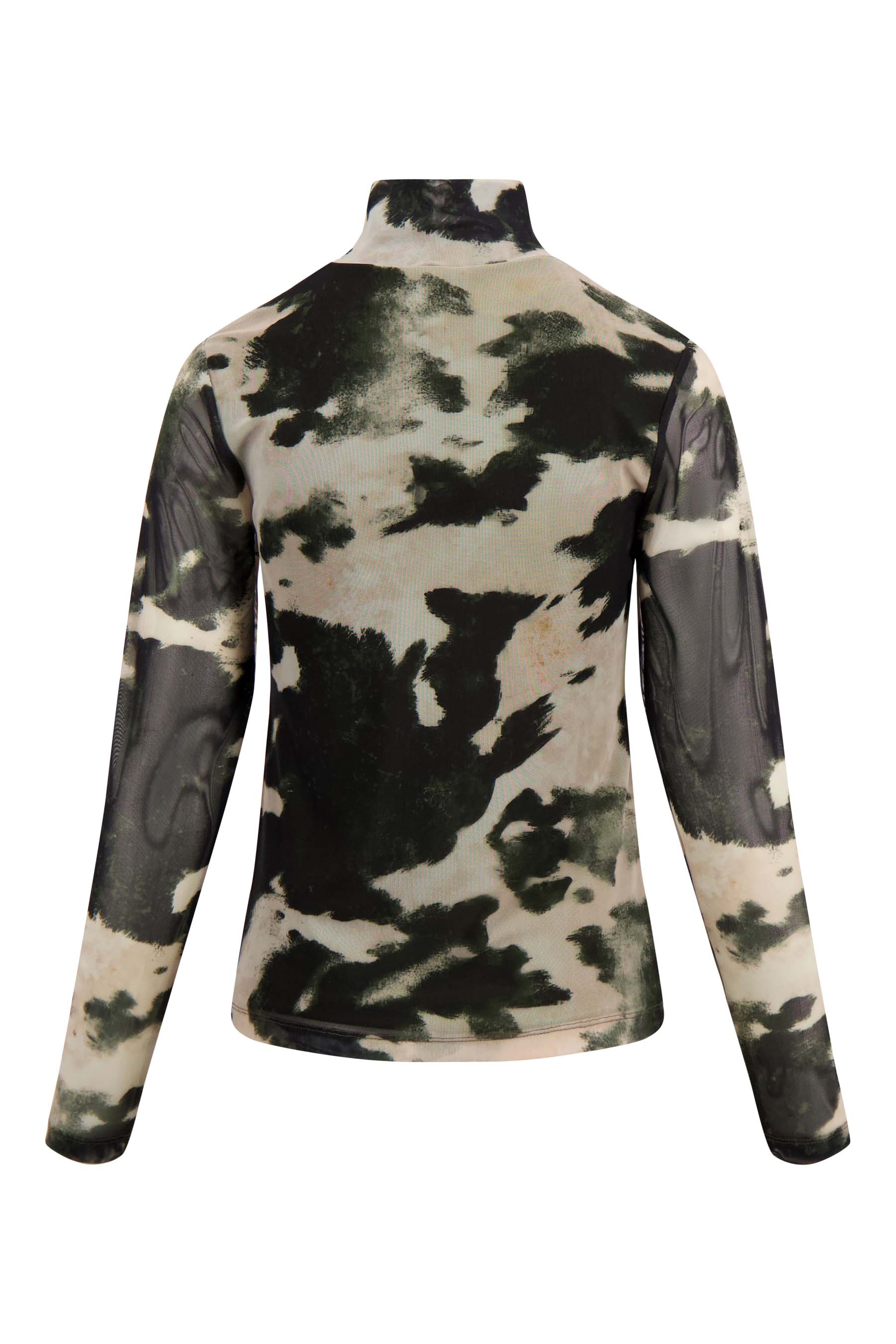 zusss mesh top met vlekkenprint