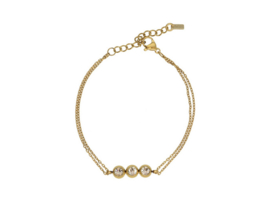 Camps & Camps armband Bracelet Three Silver Stones
