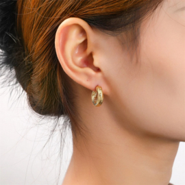 Go Dutch Label Twisted Small Creole - 14K