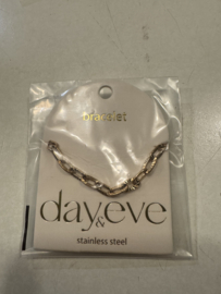 Go Dutch Label armband striped links bracelet goud