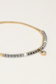 My jewellery armband dubbel met kraaltjes goud