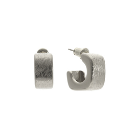 camps & camps oorbellen Huggy Hoop zilver