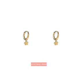 Go Dutch Label Simple Flower Hoop - 14K