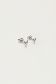 My jewellery oorbellen studs mini hart zilver
