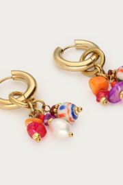 My Jewellery oorbellen oorringen met multikleur kralen goud