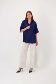 zusss boxy model blouse summer navy