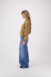 zusss bomber jasje met sequins beige