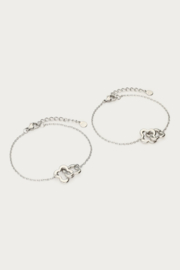 MyJewellery Forever Connected armbanden met klaver set zilver