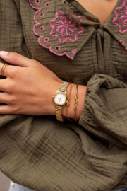 My Jewellery Vintage zeshoekig horloge met schakelband