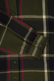 zusss blouse met ruit donkergroen