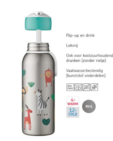 Mepal little dutch isoleerfles flip-up 350 ml Fairy Garden