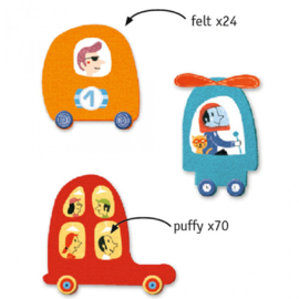 Djeco knutselen | stickers plakken met auto's